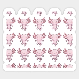 Axolotl Cute Pink Baby Fish Animal Social Distancing Salamander FaceMask Sticker